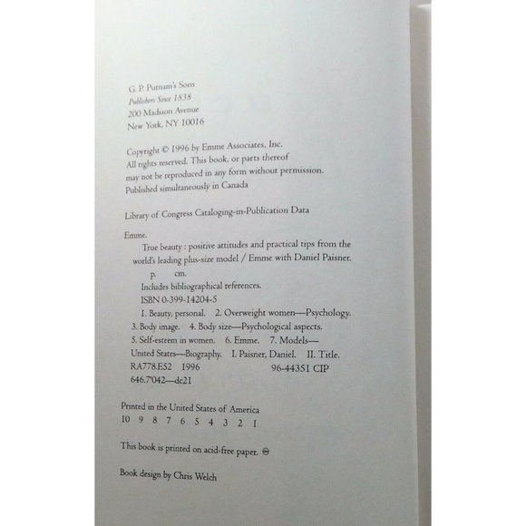 True Beauty Positive Attitudes Practical Tips for Women of Size by Emme HBDJ - Picture 6 of 6